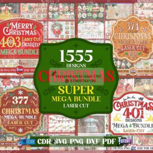 Super Mega Pack Navideño de 1555 Diseños Vectoriales – Colección Premium