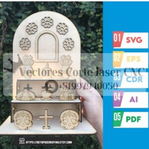 Altar de Muertos Miniatura con Ofrenda para Corte Láser – SVG EPS CDR AI PDF