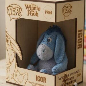 Caja Expositora Estilo Funko Pop Ígor de Winnie the Pooh para Peluche