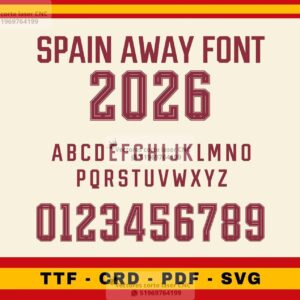 Fuente España Mundial futbol 2026 para Personalización de Camisetas