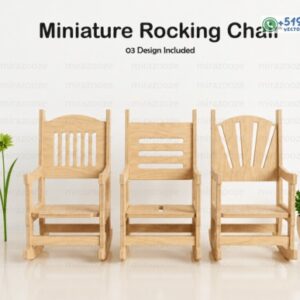 Pack de Mecedoras Miniatura 3D – 3 Diseños Vectoriales para Muñecos y Decoración