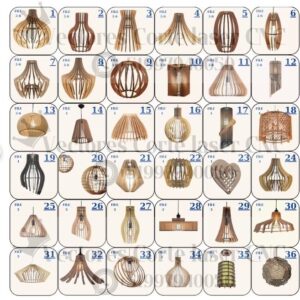 Pack de 36 Lámparas Colgantes Modernas para Corte Láser