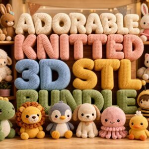 Mega Pack de Más de 100 Diseños Estilo Tejido Amigurumi STL para Impresión 3D
