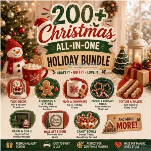 Pack de más de 200 modelos STL navideños para impresión 3D – Decoración, regalos y repostería