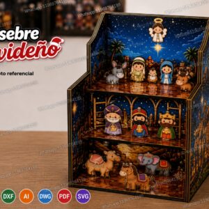 Pesebre navideño 3 mm modelo 1