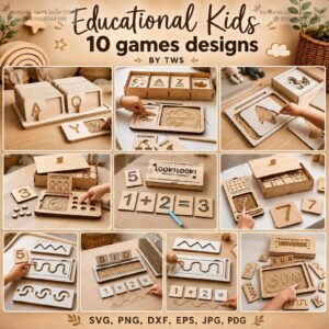 Pack de 10 Juegos Educativos Montessori para Niños