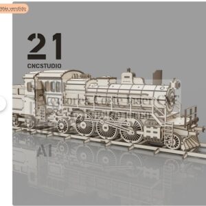 Locomotora de Construcción de Madera de Tren de Vapor para Corte Láser