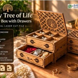 Joyero Árbol de la Vida con Cajones y Compartimentos