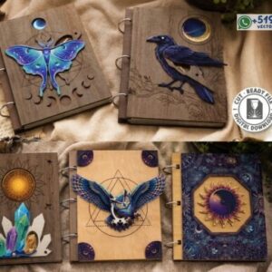 Pack de 5 Portadas Místicas para Cuadernos con Diseño Multicapa