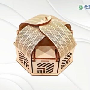 Joyero Caja de Regalo 3D con Asa Flexible – Diseño Hexagonal para Material de 3 mm
