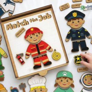 Juego Educativo de Profesiones para Niños – Match the Job