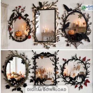 Marcos Ornamentales de Halloween para Espejos – Colección Gótica