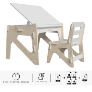 Mesa y Silla Infantil Montessori – Plantillas para 12, 15 y 18 mm
