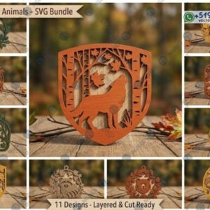 Pack de 11 Animales del Bosque en Otoño – Diseños Multicapa