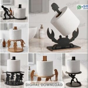 Pack de Portarrollos de Papel Higiénico con Figuras Creativas – Diseños 3D