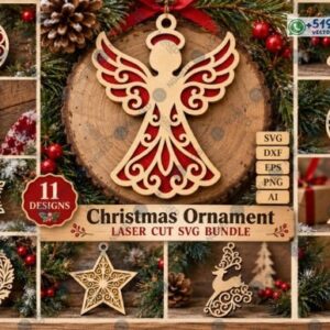 Pack de 11 Adornos Navideños Ornamentales para Árbol