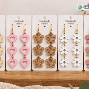 Pack de Aretes Colgantes con Flores, Corazones, Mariposas y Lazos