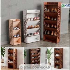 Zapatero Vertical Multinivel con Laterales Decorativos