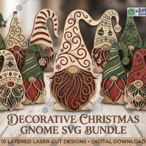 Pack de Gnomos Navideños Decorativos en Capas