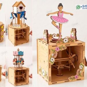 Caja Mecánica de Juguetes Cinéticos – Diseños Intercambiables con Movimiento