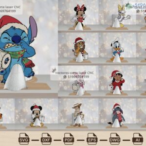 Pack de Portarrollos Navideños con Personajes Divertidos – Diseños Vectoriales
