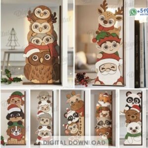 Pack de Personajes Navideños Apilables para Esquinas – 10 Diseños