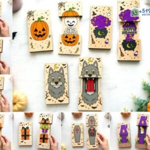 Pack de 10 Tarjetas Sorpresa Interactivas de Halloween