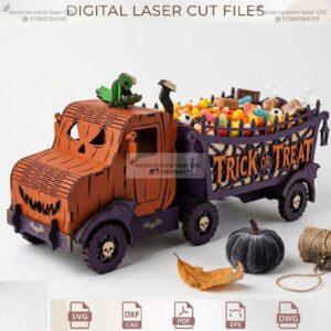 Camión 3D de Halloween para Dulces Trick or Treat + Video Tutorial de Armado