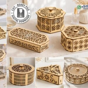 Pack de Cajas alajero Decorativas diferentes formas – 10 Diseños