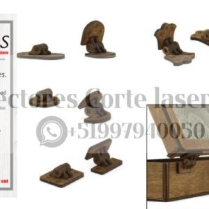 Pack de 4 Modelos de Bisagras de Madera para Cajas y Cofres