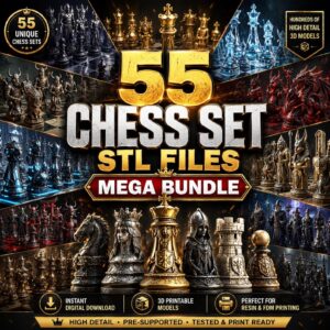Mega Pack de 55 Sets de Ajedrez Temáticos STL – Colección Premium para Impresión 3D