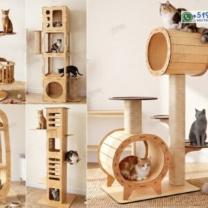 Pack de 5 Torres y Árboles para Gatos con Refugios y Rascadores