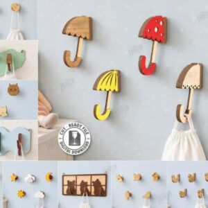 Pack de 10 Ganchos de Pared 3D – Percheros Infantiles, Animales y Diseños Decorativos de 3 mm