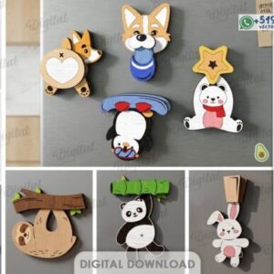 Pack de 10 Imanes Cinéticos de Animales en movimiento para Refrigerador