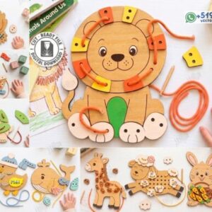 Pack de Animales para Enhebrar – Juguetes Educativos de Motricidad Fina y Coordinación