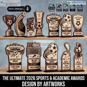 Pack de Trofeos Deportivos y Académicos 2026