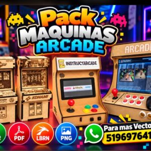 Pack de Máquinas Arcade Retro en Miniatura Gabinetes de Videojuegos
