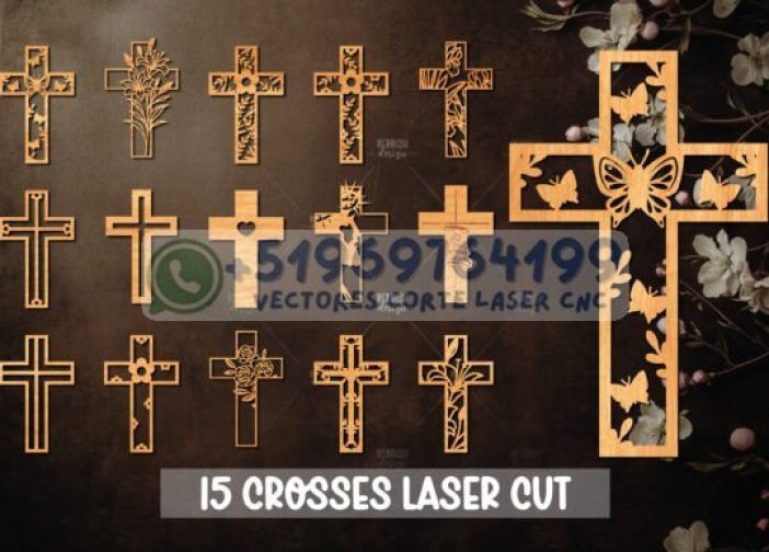 15 siluetas de cruces cristianas