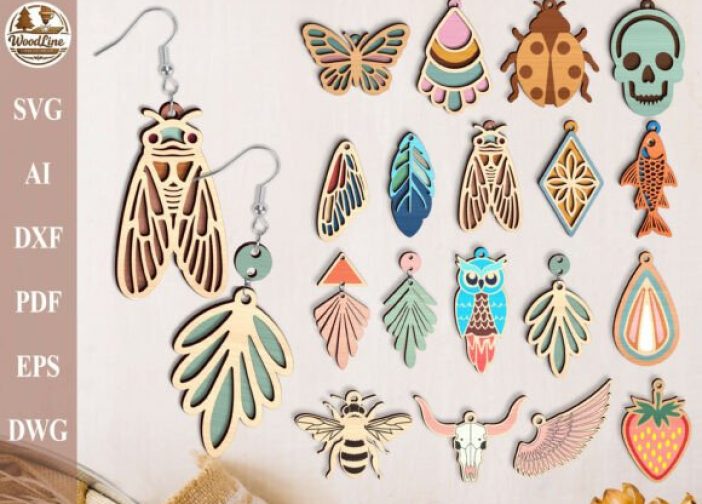 20 diseños de aretes colgantes naturales en capas