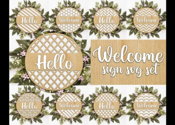 8 diseños de letreros de bienvenida