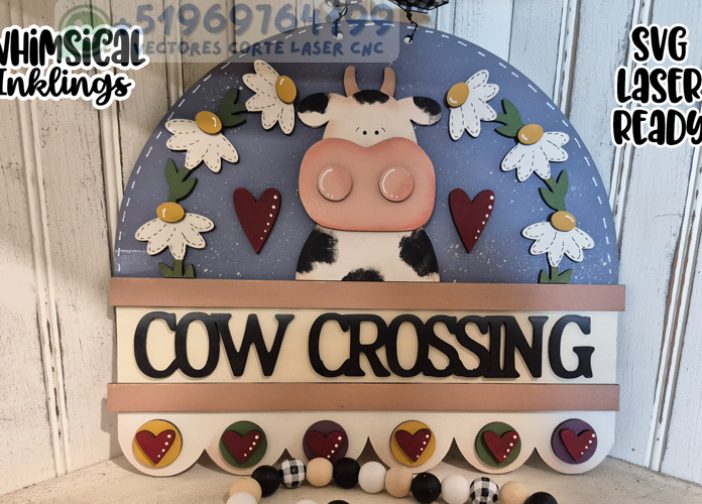 Adorno Señal de cruce de vacas