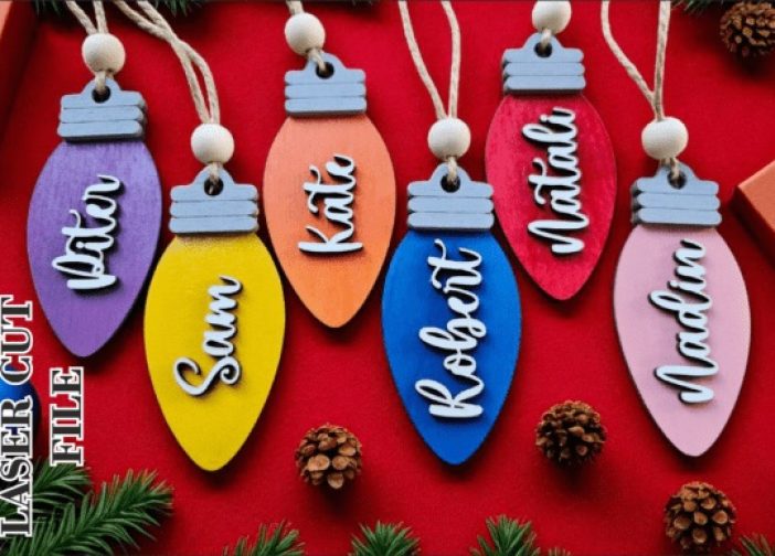 Adorno de bombilla focos navideños