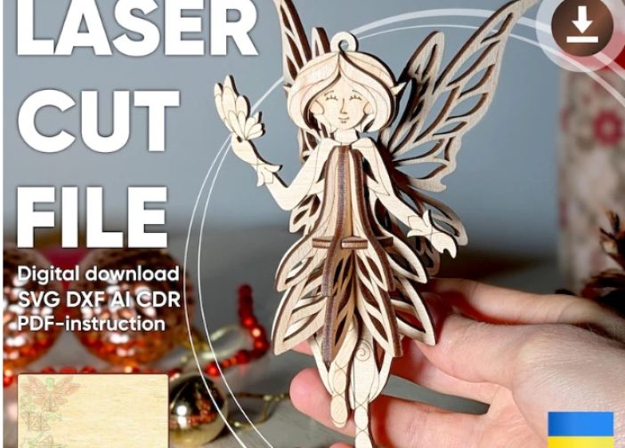 Adorno de hada diseño 3d intrincado