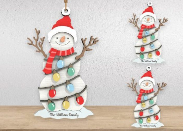 Adorno de muñeco de nieve