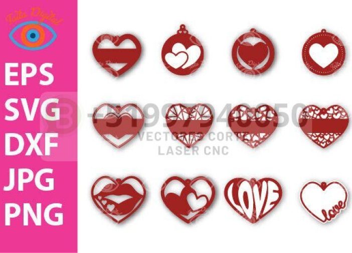 Adorno en capas con forma de corazón y nombre de boda