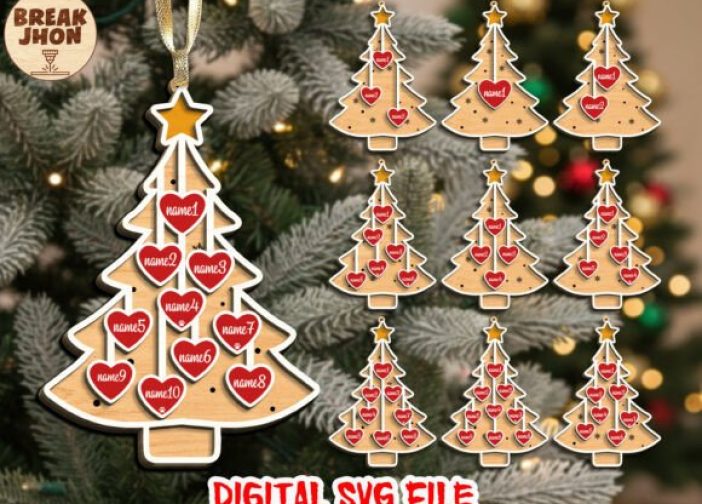 Adorno familiar del árbol de Navidad