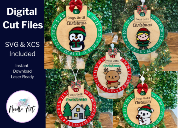 Adorno giratorio de cuenta regresiva para Navidad n2