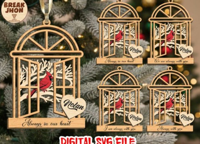 Adorno navideño colgante conmemorativo de cardenal