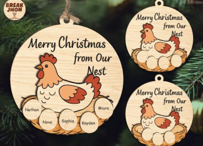 Adorno navideño familiar personalizado