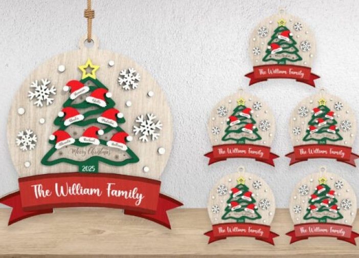 Adorno navideño para árbol genealógico2